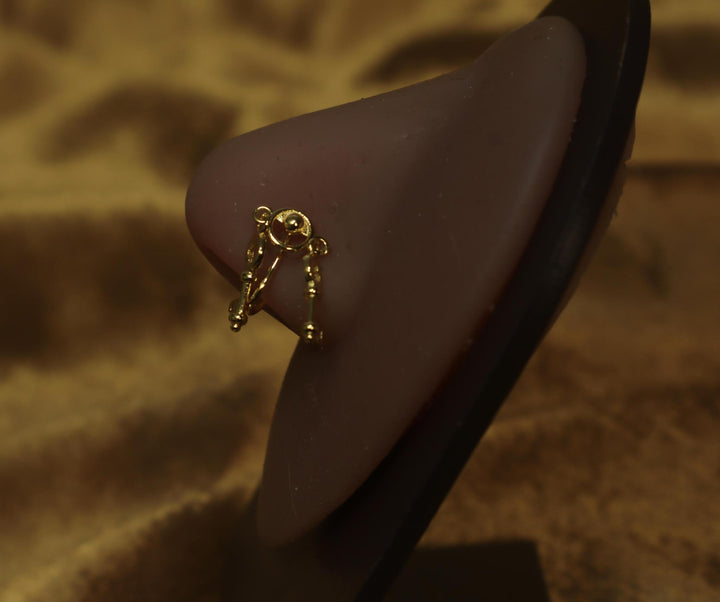 Vintage Keyhole Circle Faux Nose Cuff