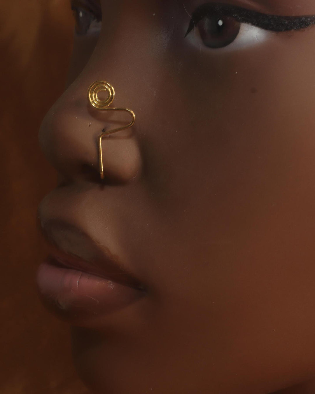 Wire Swirl Wire Top Nose Cuff Faux Piercing