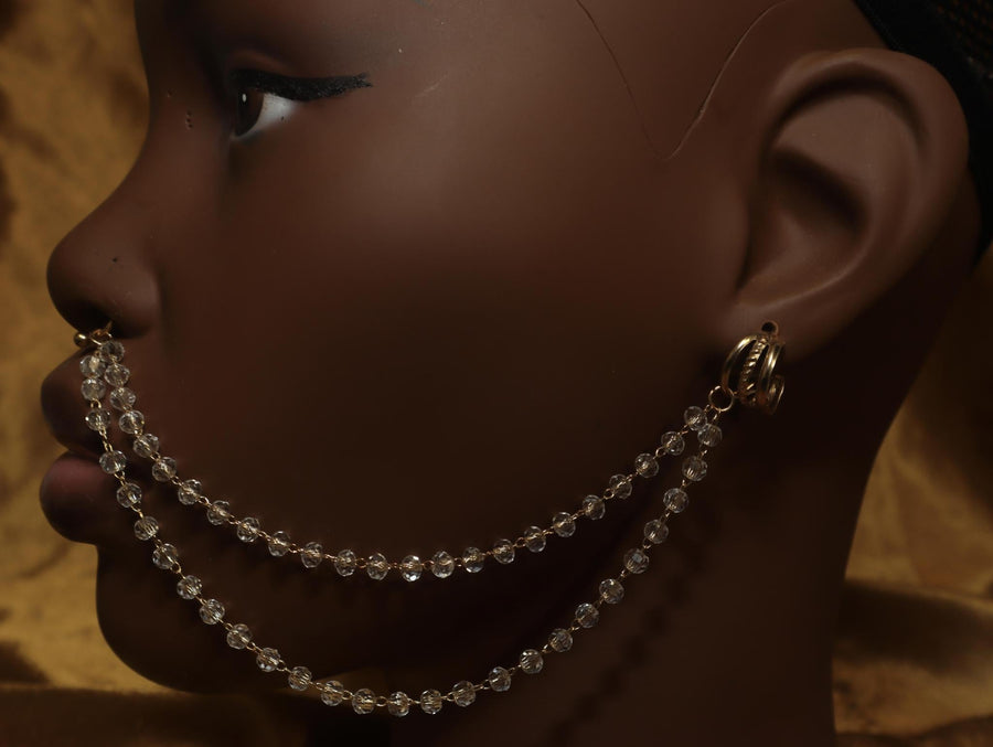 Chain Beads Septum and Fake Ear Clip - On - YoniDa'Punani