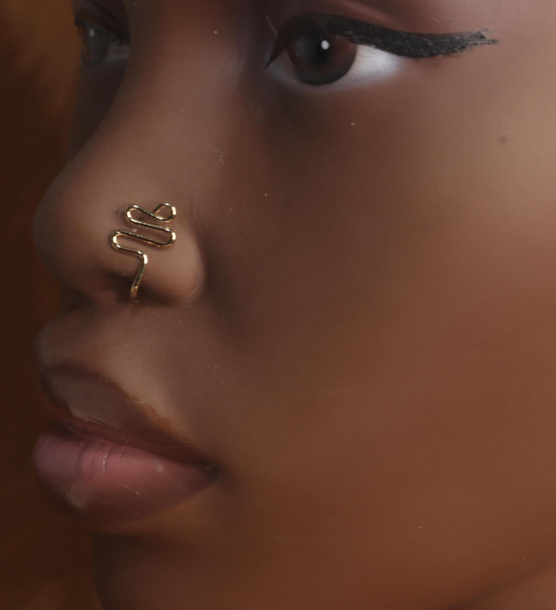 S loop Top Wire Nose Cuff Fake Piercing