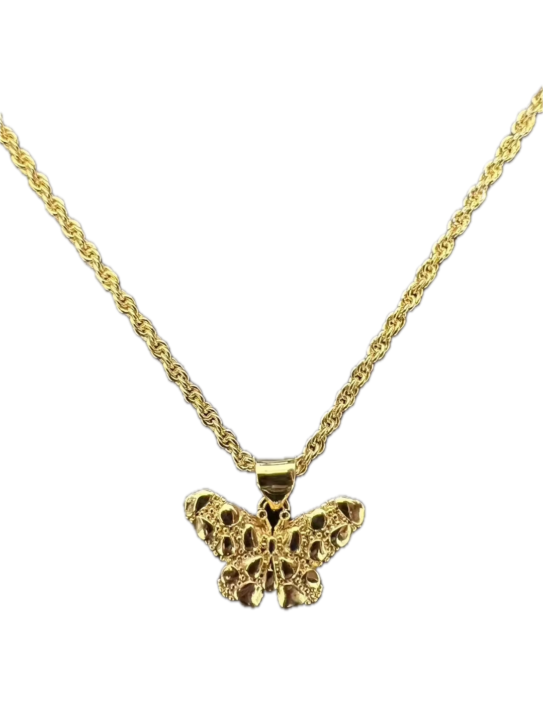 15mm Butterfly Nugget Rope Necklace