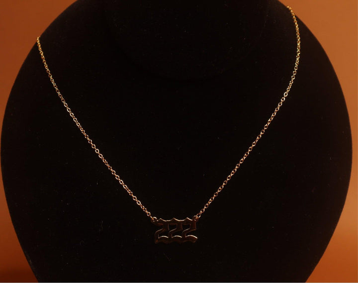 Gold Lucky Number Necklace 111–999 Non-Tarnish