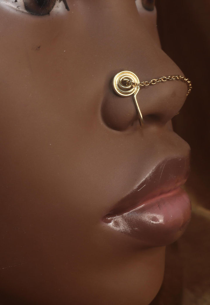 Two In One Nose Cuff Chain non piercing Jewelry