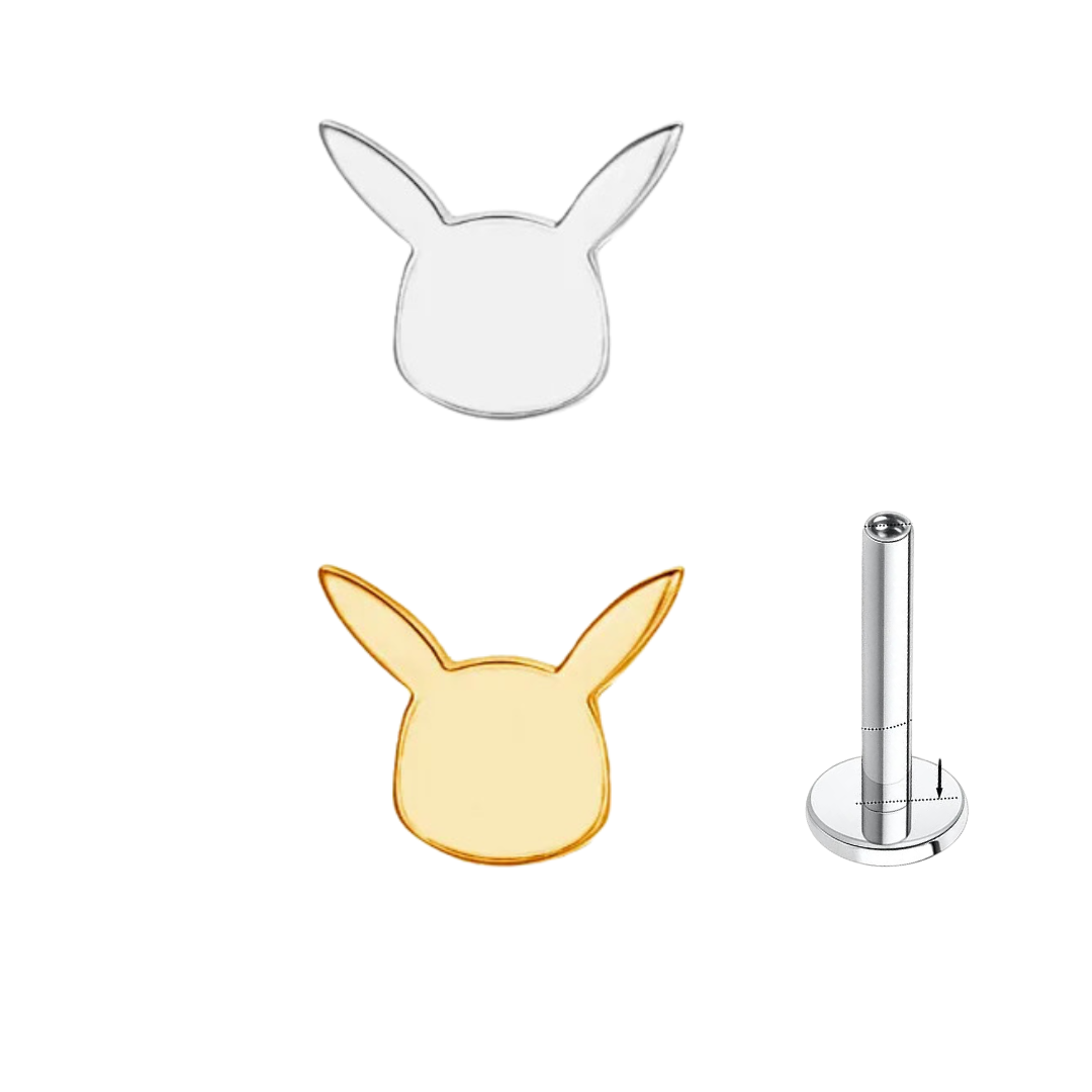 Lightning Icon Titanium Lip Piercing