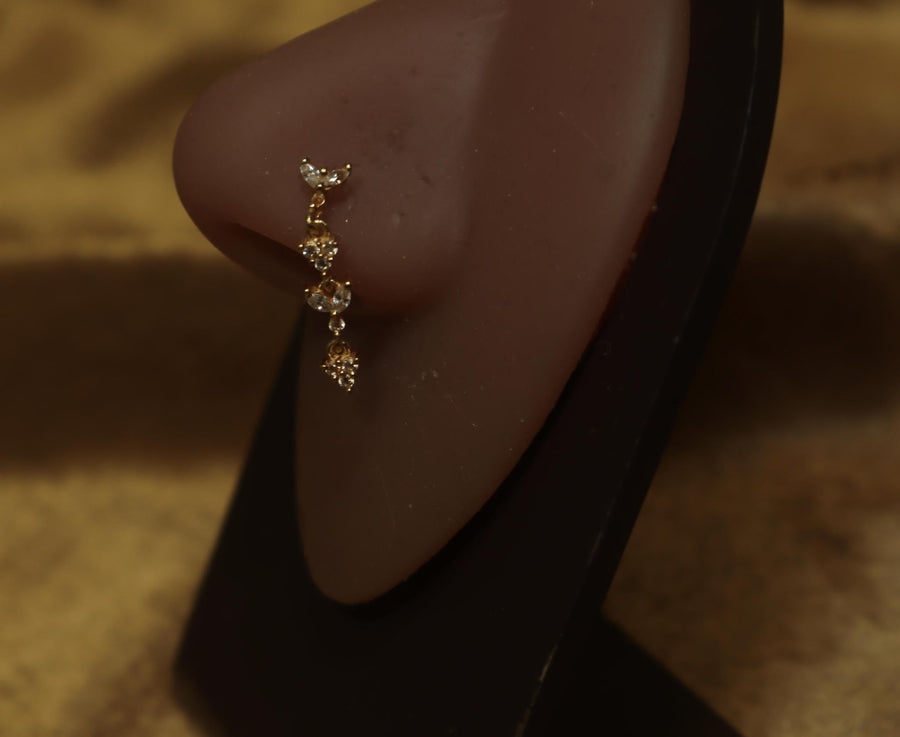 Dangle Cute CZ Gem Nose Stud - YoniDa'Punani