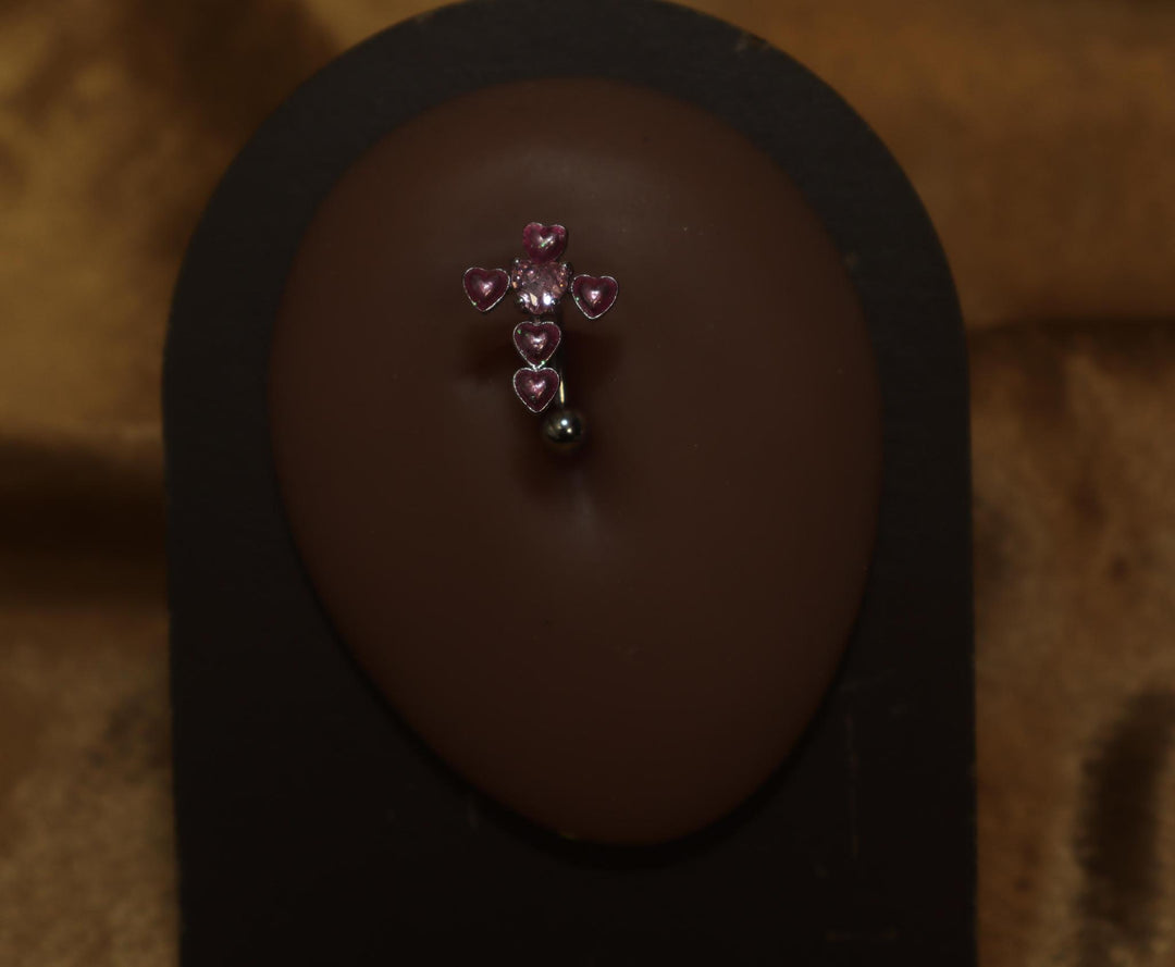 Y2K Shiny Heart Belly Button Ring