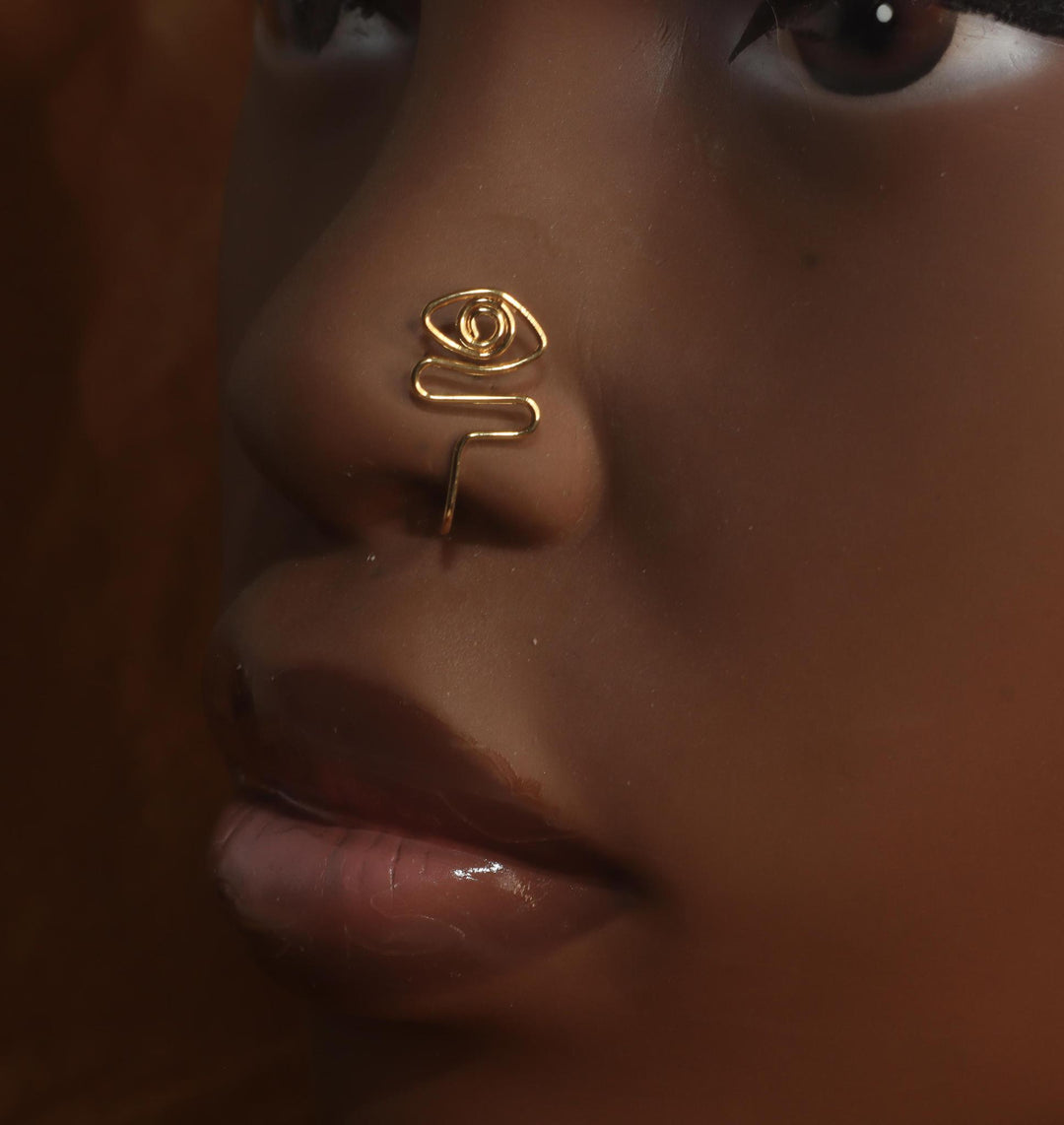 Evil Eye Wire Handmade Nose Cuff