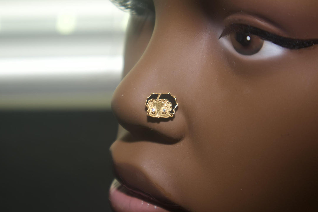 Betty Boop Easter Baby CZ Gem Nose Stud Piercing