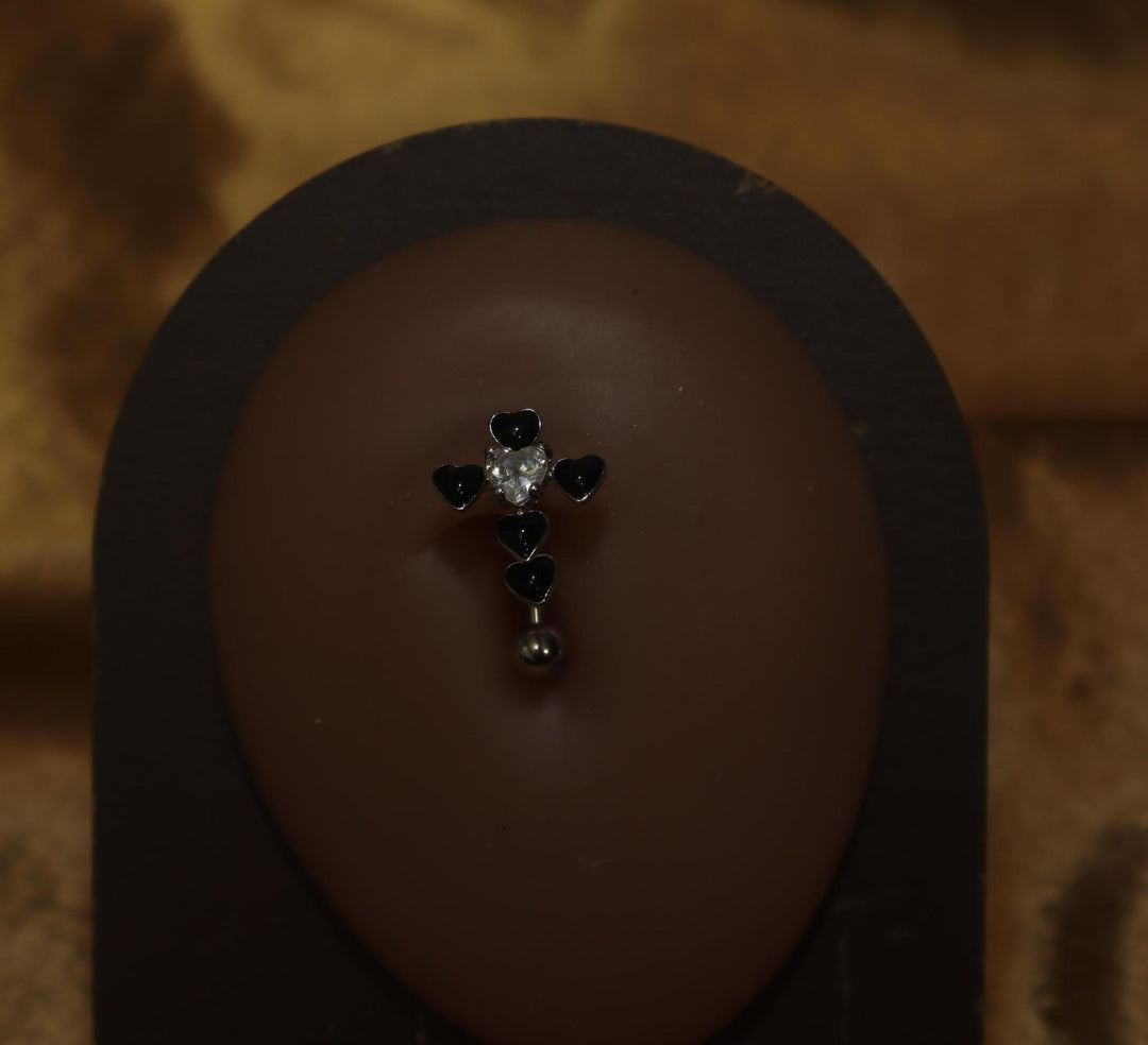 Y2K Shiny Heart Belly Button Ring