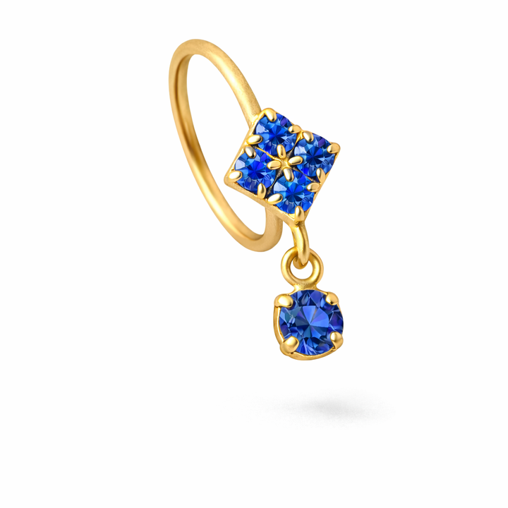 20G Square Drop Nose Hoop 6 Color Set