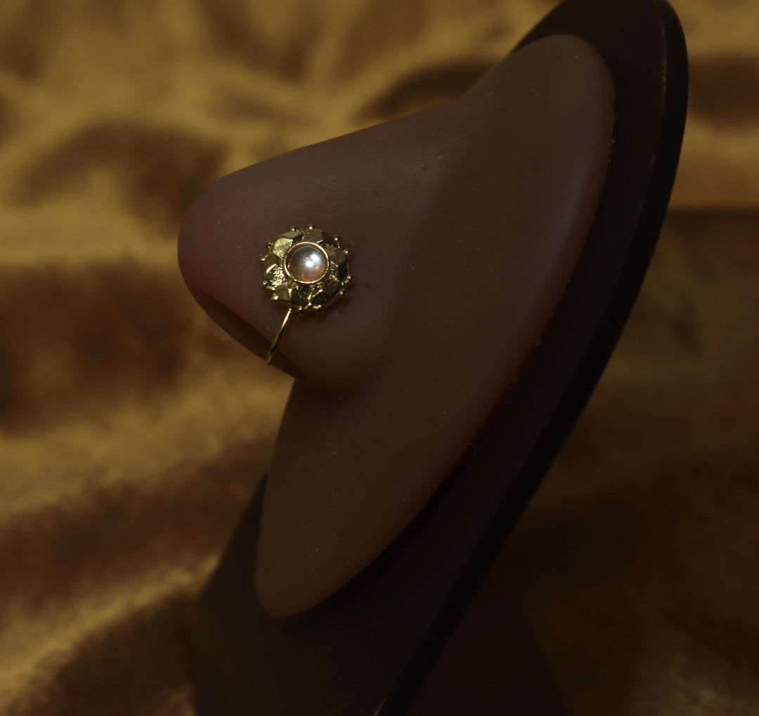 Radiant Opal Flare Nose Cuff Ethereal Faux Piercing Design