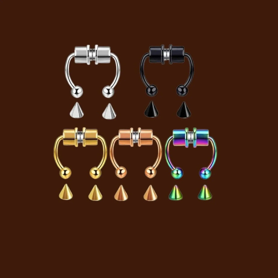 Gem Round Magnetic Nose Stud Piercing Jewelry