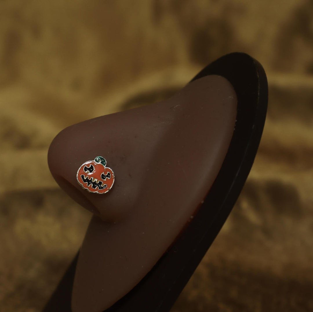 Pumpkin Orange Nose Stud