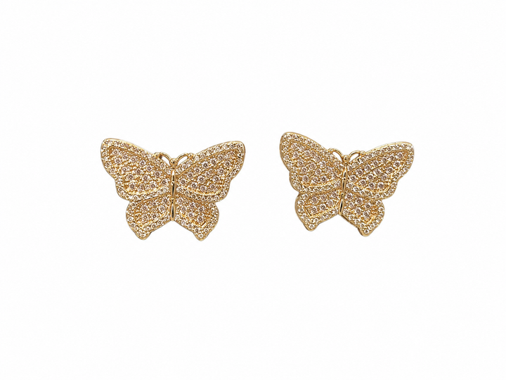 18K Gold Coquette Butterfly Earrings