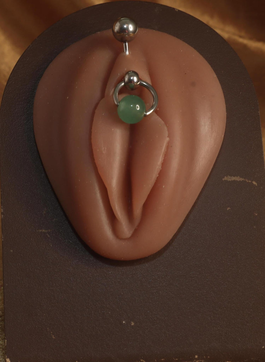 Jade Crystal Green Intimate Genital Body Piercing Jewelry - YoniDa'Punani