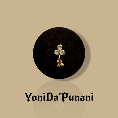 Reagan Crystal Clear Three Gem Nose Hoop Ring