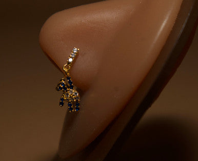 Yogi Bear Zirconia Gemstones Nose Stud