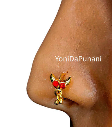 Boujee Cubic Zircon Gem Nose Stud Piercing Jewelry - YoniDa'Punaninose hoop