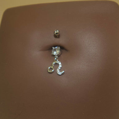 Steel Dangling Zodiac Sign Navel Belly Button Ring Body Piercing Jewelry - YoniDa'PunaniBelly Button
