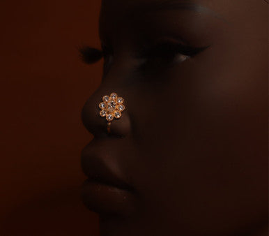 Zariah Oval Gem Nose Cuff