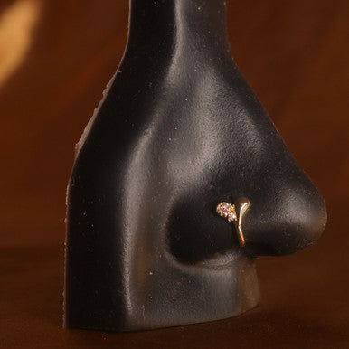 half gem heart nose cuff - YoniDa'PunaniNose Cuff