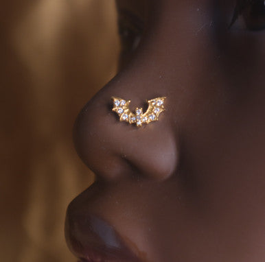 20g Bat Nose Stud Ring Piercing Jewelry - YoniDa'PunaniNose Stud