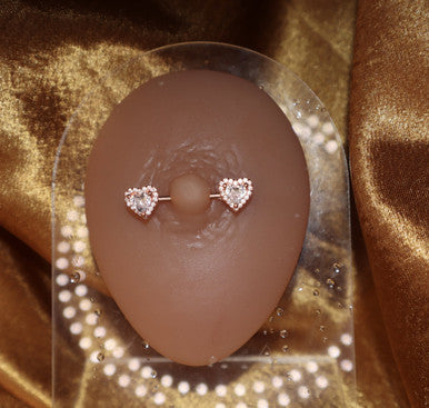 Multi Color Lanaisia Heart Nipple Rings Body Piercing Jewelry - YoniDa'PunaniNipple Rings