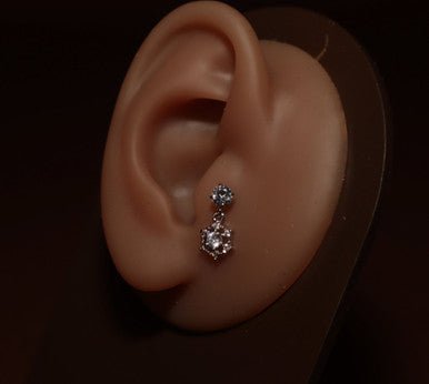 Cubic Zirconia Gem ivy Cartilage Ear Piercing Jewelry - YoniDa&