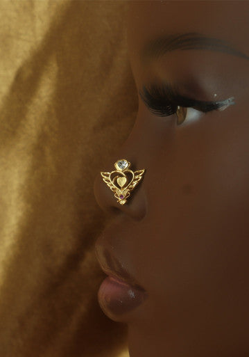 Venus Heart Gem Cubic Zirconia Nose Stud - YoniDa&