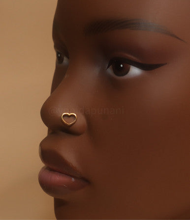 Mini Gold Heart Nose Stud Piercing Jewelry - YoniDa'PunaniNose Stud