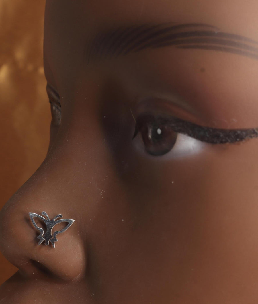 20G Open Wing Butterfly Nose Stud Piercing - YoniDa'Punani