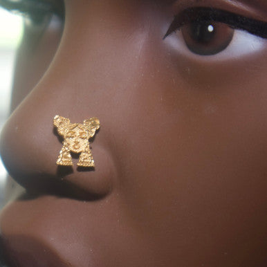 Nicki Girl with earring Nose Stud Ring Piercing Jewelry - YoniDa&