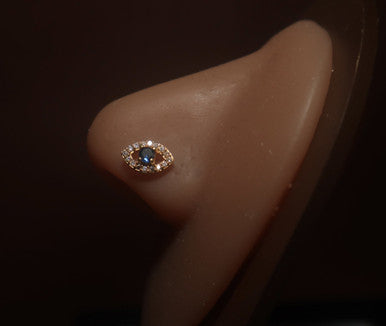 Evil Eye Nose Stud Gem Ring Jewelry For Protection - YoniDa&