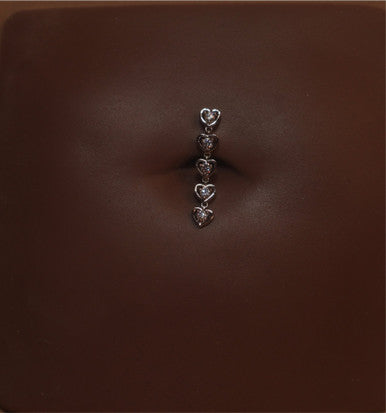 Five Heart Navel Belly Button Ring Piercing Jewelry - YoniDa'PunaniBelly Button