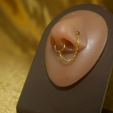 Heart Shape Nose Chain Ring Stud Piercing Jewelry - YoniDa'PunaniNose Stud / Chain