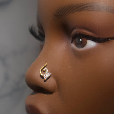 Y2K Cubic Zirconia Nose Stud Ring Piercing Jewelry - YoniDa&