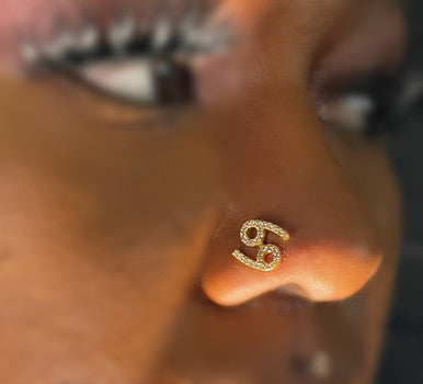 Zodiac Sign Nose Stud Piercing Jewelry - YoniDa&