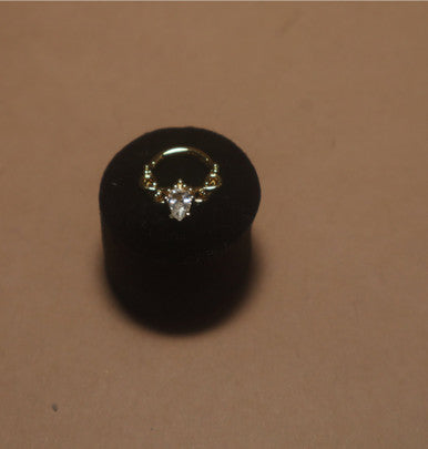 Exquisite Cyber Septum Gem Nose Clicker Ring Piercing Jewelry - YoniDa'PunaniSEPTUM
