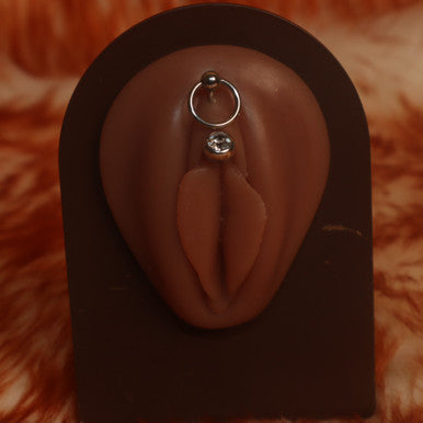 Silver Color Gem Genital Ring Intimate Body Piercing Jewelry - YoniDa&