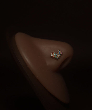 Colorful Heart Nose Stud Ring Piercing Jewelry - YoniDa'PunaniNose Stud