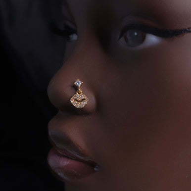 Dangle Lip Brat Nose Stud Ring Piercing Jewelry - YoniDa'PunaniNose Stud