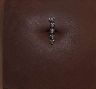 Five Heart Navel Belly Button Ring Piercing Jewelry - YoniDa'PunaniBelly Button