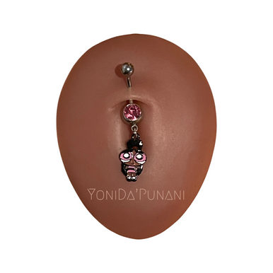 Multi Colors Dangling Ebony Puff Girls Belly Button Body Piercing - YoniDa'PunaniBelly Button