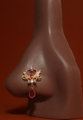 Dangling Gem Moon Heart Wings Nose Stud Piercing Jewelry - YoniDa'Punaninose stud