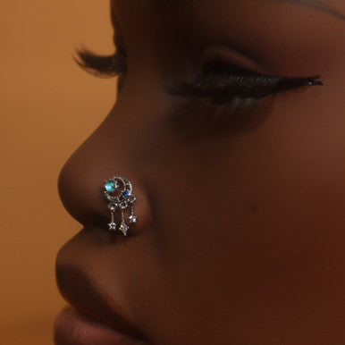 Half Moon Ball Nose Stud Ring Piercing Jewelry - YoniDa&