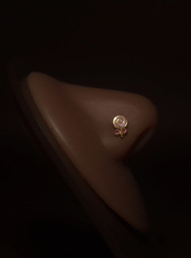 Pink Lollipop Nose Stud Ring Piercing Jewelry - YoniDa'PunaniNose Stud