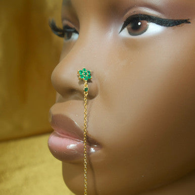 Calliope Flower Dangle Nose Chain Stud Jewelry - YoniDa&