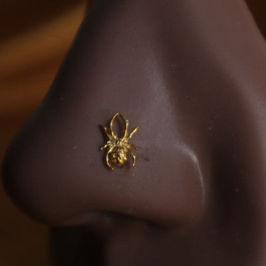 Spider Skull Nose Stud Ring Piercing - YoniDa'PunaniNose Stud