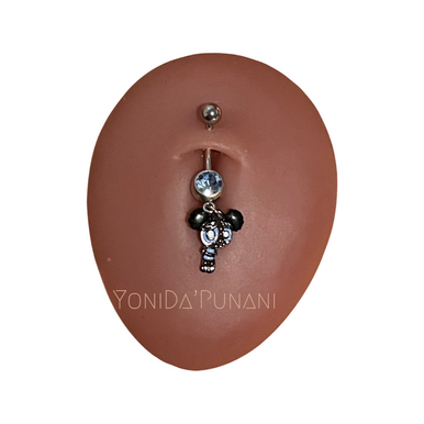 Multi Colors Dangling Ebony Puff Girls Belly Button Body Piercing - YoniDa'PunaniBelly Button