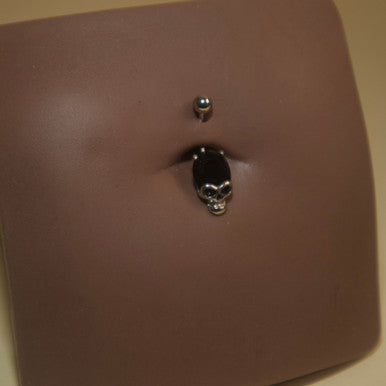Black Skull Navel Belly Ring Button Body Piercing Jewelry - YoniDa&